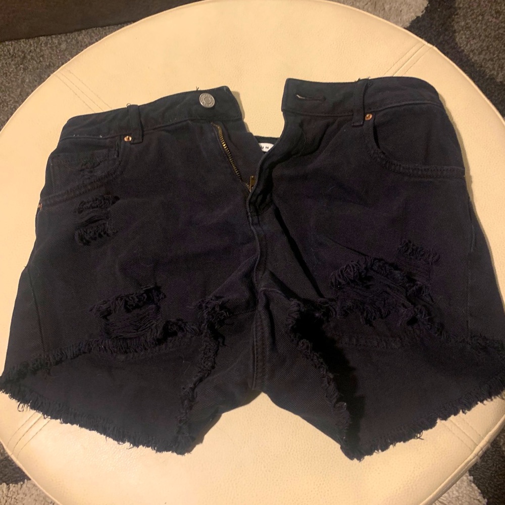 Pacsun black denim shorts